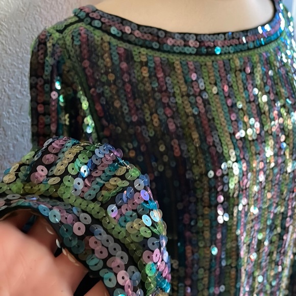 Elizabeth & James Multi Sequin Mini Dress - Picture 7 of 12